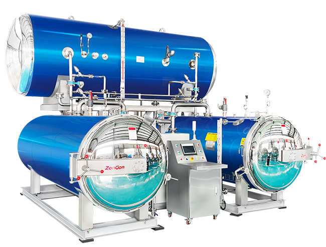 Water immersion retort