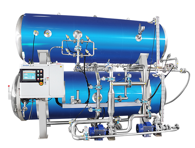 Water immersion retort