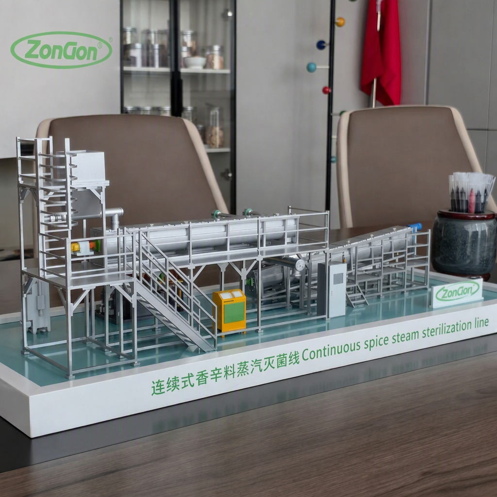 Continuous Steam Sterilization Line for Spices